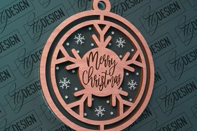 Σετ των 3 Intra απο ξύλο plywood 3mm-4mm πάχος Χριστουγεννιάτικο στολίδι Σχέδιο Δίασταση 8x8 cm INTRAFABR-79659871