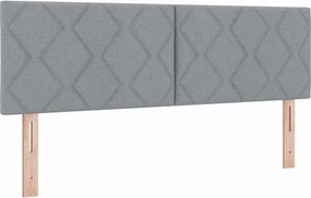 vidaXL Κεφαλάρι Ανοιχτό γκρι 160 cm ύφασμα
