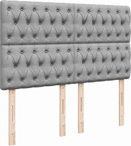 vidaXL Κρεβάτι Boxspring με Στρώμα Αν. Πράσινο 160x200εκ Υφασμάτινο