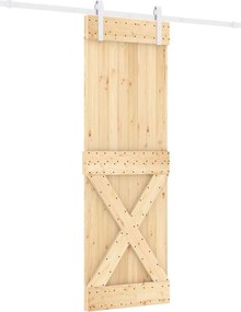 vidaXL Συρόμενη Πόρτα Φυσικό και Λευκό 70 x 210 cm