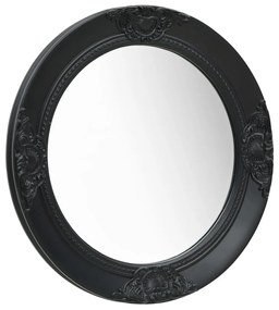 Καθρέφτης Τοίχου με Μπαρόκ Στιλ Μαύρος 50 εκ.