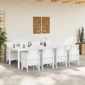 vidaXL Σέτ φαγητού για κήπο 9 pcs Ανοιχτό γκρι Rattan Polt
