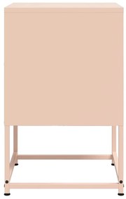 vidaXL Κομοδίνα 2 τεμ. Ροζ 36x39x60,5 εκ. από Χάλυβα