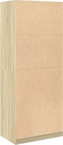 vidaXL Ντουλάπα Χρώμα Sonoma Δρυς 80x50x200 εκ. από Επεξ. Ξύλο