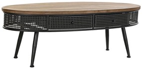 Τραπεζάκι Καφέ DKD Home Decor Καφέ Μαύρο Μέταλλο Έλατο 120 x 58 x 42 cm