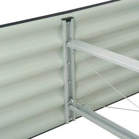 vidaXL Ζαρντινιέρα Υπερυψωμένη Γκρι 320x80x44 εκ. Γαλβανισμ. Χάλυβας