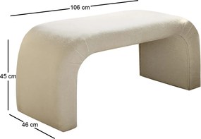Pouffe Nu Bench - White White