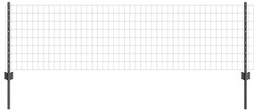 vidaXL Φράχτης με Στήλες. Γκρι 0.6 x 25 μ Ατσάλι