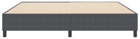 vidaXL Κρεβάτι Box Spring  Σκούρο Γκρι 200x200 εκ Υφασμα Κορντούρα