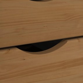 vidaXL Σετ Γραφείου και Κινητού Ντουλαπιού MOSS 2 pcs Μέλι Καφέ