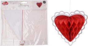 JK Home Décor - Στολίδι Καρδιά Κόκκινη 20x23cm