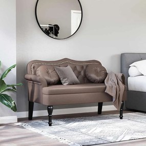 VidaXL Καναπές Chesterfield Καφέ 120,5 x 65 x 75 εκ. Τεχνητό Δέρμα