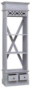 vidaXL Βιτρίνα 60 x 30 x 175 εκ. από Μασίφ Μαόνι