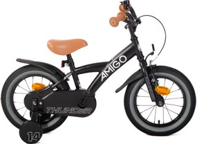 Thunder 14 Inch 22 cm Boys Coaster Brake BlackWhiteAMIGO