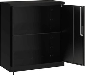 vidaXL Αρχειοθήκη Μαύρη 79 x 40 x 90 εκ. από Ατσάλι