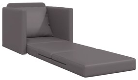 vidaXL Κρεβάτι Καναπέ 2 σε 1 Γκρι 74x77x81 cm Από Ψεύτικο Δέρμα