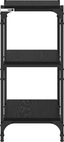 vidaXL Βιβλιοθήκη Μαύρη δρυς 40 x 33 x 70,5 εκ.