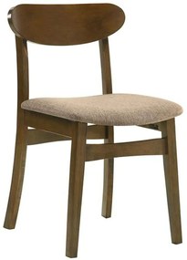 Καρέκλα Dom Ε802,2 48x51x79cm Walnut-Brown Ξύλο,Ύφασμα