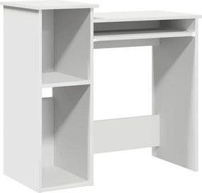Γραφείο vidaXL με ράφια Λευκό 84x40x78 cm Κατασκευασμένο ξύλο