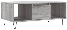 vidaXL Τραπεζάκι Σαλονιού Γκρι Sonoma 90x50x36,5εκ. Επεξεργασμένο Ξύλο