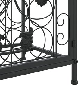 vidaXL Ραφιέρα Κρασιών 41 Μπουκ. Μαύρη 45x36x120 εκ. Σφυρήλατο Σίδερο