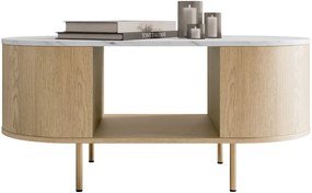 Τραπεζάκι σαλονιού Lygrint-leuko marmaro - xruso