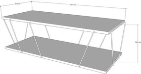 Τραπεζάκι Σαλονιού Ανθρακί FLAPA 120x50x30
