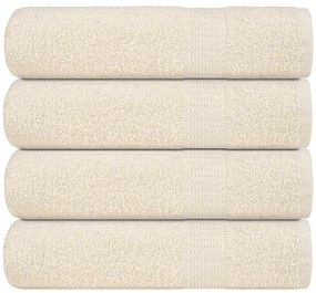 vidaXL Πετσέτες ντους 4 Τεμ. Κρεμ 70x140 εκ. 360 γρ/μ² 100% Βαμβ.