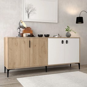 Κονσόλα Sapphire Δρυς / Λευκό GRINES 180x44x18