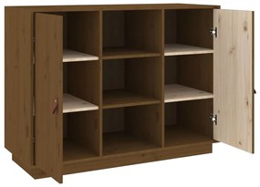 vidaXL Ντουλάπι Καφέ Μελί 100 x 4 x 75 εκ. από Μασίφ Ξύλο Πεύκου