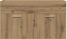 vidaXL Ντουλάπι Νιπτήρα Μπάνιου Αρτισιανή Δρυς 80x38,5x46εκ Επεξ. Ξύλο