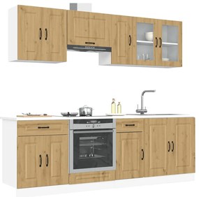 vidaXL Σετ Ντουλάπια Κουζίνας 8 Τεμαχίων Kalmar Επεξεργασμένο Ξύλο