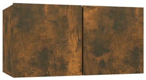 vidaXL Ντουλάπια Τηλ. Κρεμαστά Καπνιστή Δρυς 60x30x30 εκ Επεξ. Ξύλο