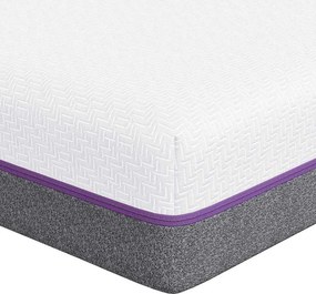 vidaXL Στρώμα Αφρού Μνήμης Μέτριο 80 x 160 cm Λευκό και Γκρι