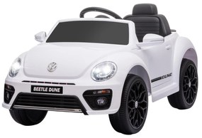 AIYAPLAY Ηλεκτρικό παιδικό όχημα, VW Beetle, 3-5 km/h, με τηλεχειριστήριο &amp; μουσική, Λευκό
