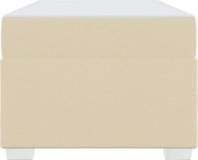 vidaXL Σκελετός Κρεβατιού με στρώμα Κρεμ 90 x 190 cm ύφασμα