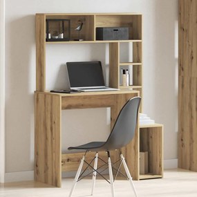vidaXL Γραφείο με Ράφια Αρτισιανή Δρυς 100x45x140εκ Επεξεργασμένο Ξύλο