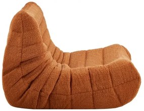VEVOR L-Shaped Bean Bag Chair with Soft Armrests and Storage Pocket Brown