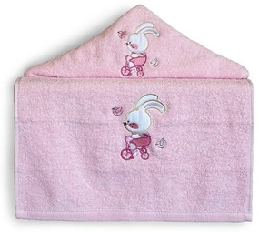 Σετ Πετσέτες Bebe 2τμχ Βαμβακερές Bike Pink SBaby