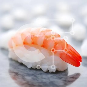 Σετ των 2 Intra Συλλεκτικό Ξύλινο Παζλ Plywood 4mm - Σούσι γαρίδας στο ρύζι Σε Ξύλινο Κουτί - Διαστάσεις: 10x10 cm – 25 κομμάτια