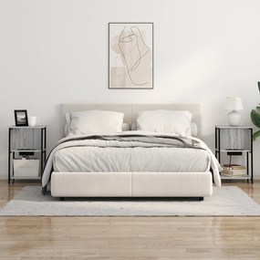 vidaXL Κομοδίνο Γκρι sonoma 38 x 31 x 61 εκ Επεξεργασμένο ξύλο