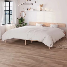 vidaXL Σκελετός Κρεβατιού Χωρίς Στρώμα 200x200 εκ Μασίφ Ξύλο