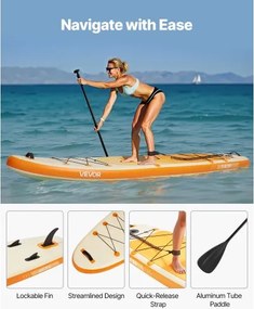 VEVOR Inflatable Stand Up Paddle Board 3.53m Sup Surfboard with Paddle Accessory