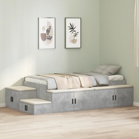 vidaXL Κρεβάτι Αποθήκευσης  Γκρί Σκυρόδεμα 80x200 εκ.