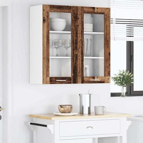 vidaXL Κρεμαστό ντουλάπι Παλιό ξύλο 80 x 31 x 80 εκ.