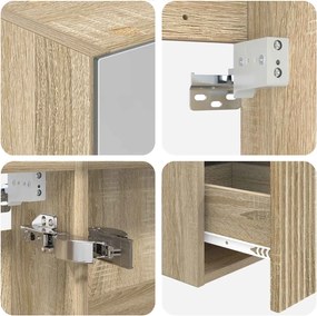 vidaXL Σετ Ντουλαπιών Μπάνιου 4 pcs Sonoma Δρυς Επεξεργασμένο Ξύλο