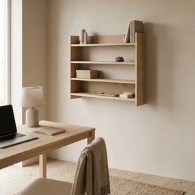 Ραφιέρα τοίχου Lane Megapap χρώμα sapphire oak 85x15x66εκ.