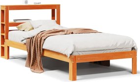 vidaXL Σκελετός Κρεβ. Χωρίς Στρώμα Καφέ Κεριού 75x190 εκ Μασίφ Πεύκο