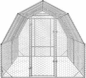 vidaXL Chicken Run 2,5x4x2,25 m Γαλβανισμένος χάλυβας