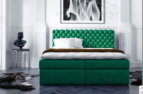 Επενδυμένο κρεβάτι Piano-Prasino-160 x 200